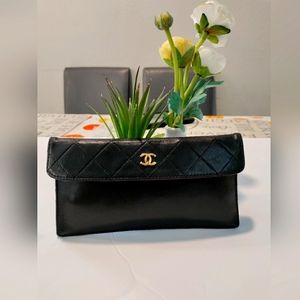 Authentic Chanel lambskin Pouch